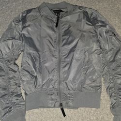 SMALL MENS BOMBER JACKET DUAL ZIPPER