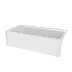 BRAND NEW- Prism 60 in. x 30 in. White Acrylic Alcove Soaking Bathtub RH- Modern Bathtub