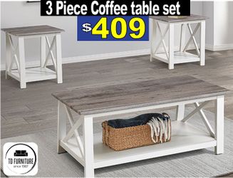3 Pc Coffe table Set + 2 end tables 