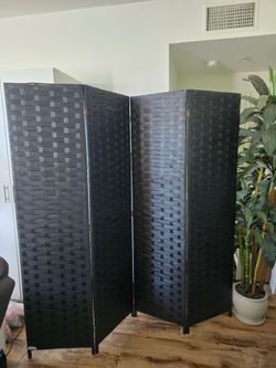 Room Divider 4 panels/ Foldable ( dark brown)
