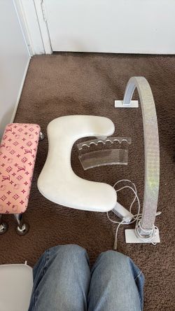 Bling moon nail lamp / nail arm rest / brush holder