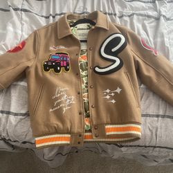 Brown Letterman Jacket 