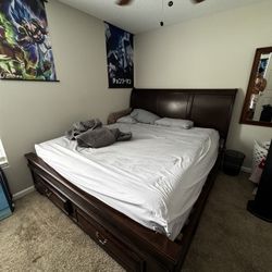 Pre-Owned California King Size Bed Frame W/mattress