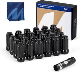 Orion Motor Tech Lug Nuts M14x1.5 24 Pack with Lock Key Socket and Microfiber Towel