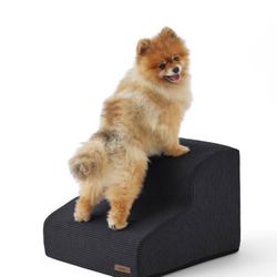 🐾 NEW – Lesure Dog Stairs (3 Steps, Grey) 🏡 Pet Steps Ramp for Small Dogs & Cats – Bed & Couch Access