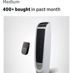 Lasko Oscillating Digital Ceramic Tower Heater for Home with Overheat Protection, Timer and Remote Control, 22.75 Inches, 1500W, White, 5165, Medium