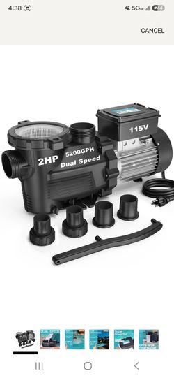 2HP In/Above Ground Pool Pump