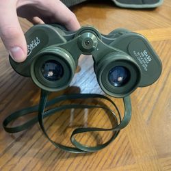 Selsi 10x50 Wide Angle Green Binoculars and Case 