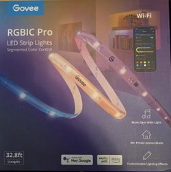 Govee 32.8ft Smart Outdoor LED Strip Light, RGBIC Color-Changing Light, IP65 Waterproof