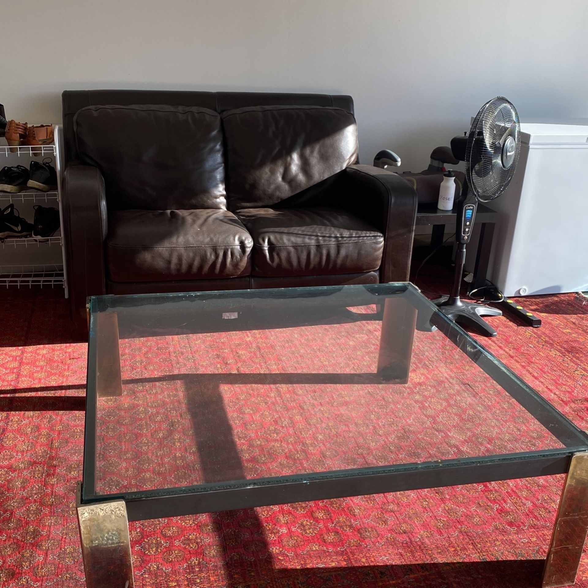 A Loveseat Couch And Coffee Table