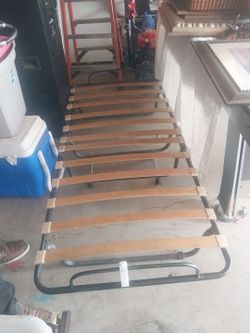 Twin Bed Frame with Wood Slats
