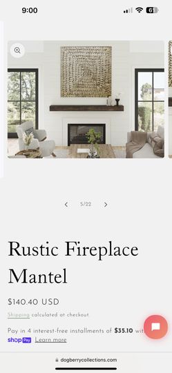 Dogberry fireplace mantle shelf 48 Inch