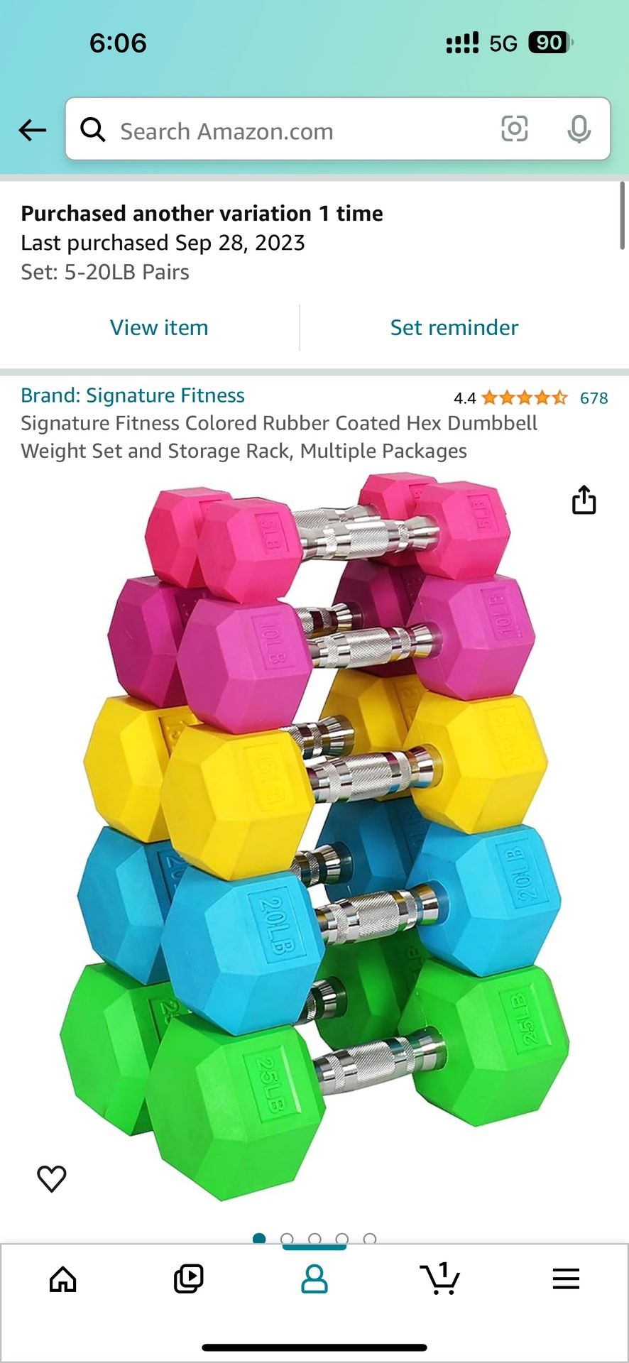 15bs Colorful Dumbbell Set and Storage Rack