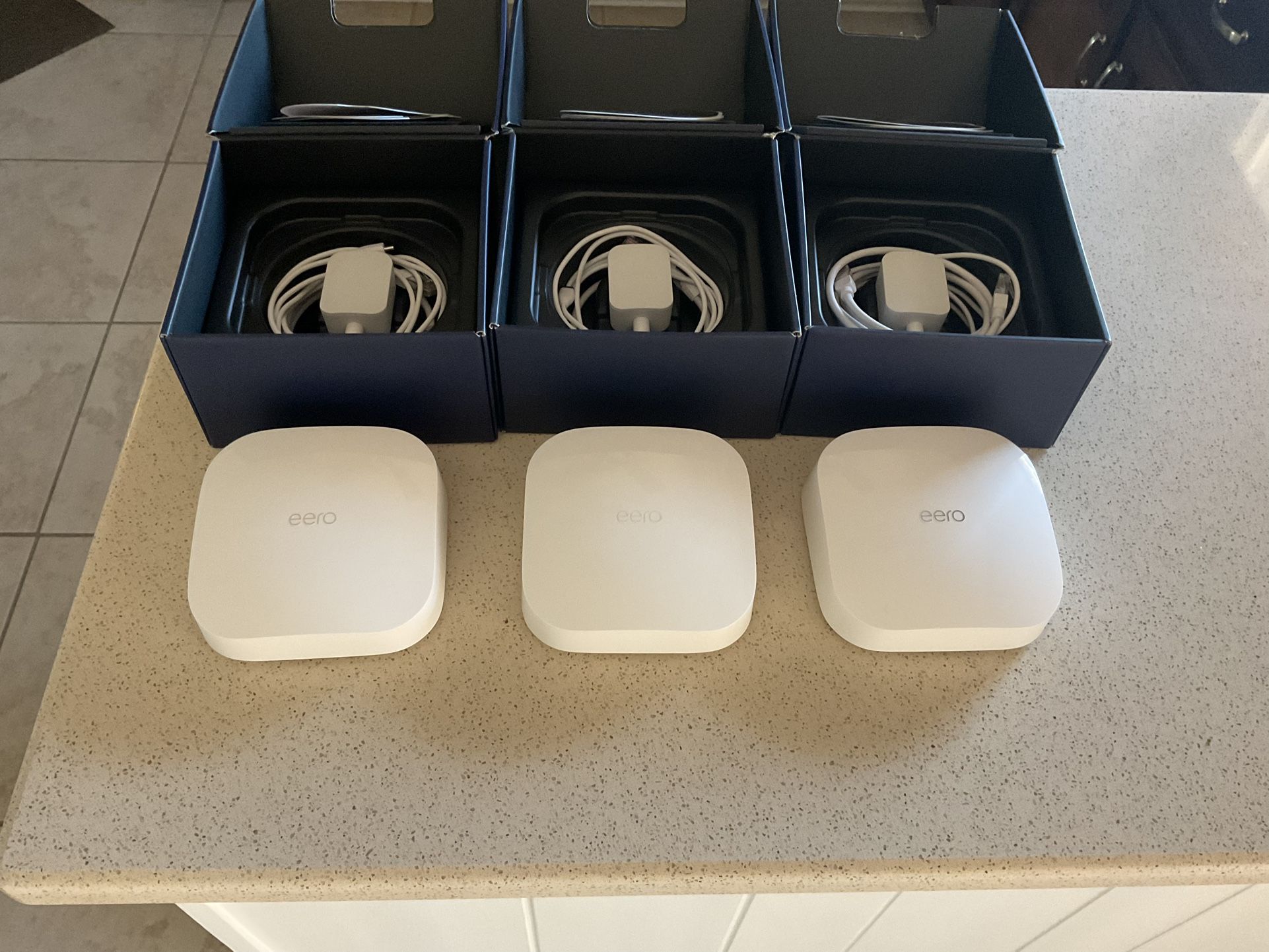 3 Eero Pro 6 Tri-band Mesh Wi-Fi Routers