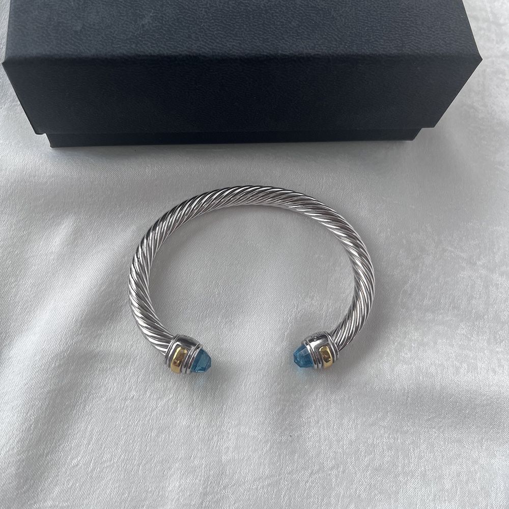 David Yurman Blue Topaz 7mm Classic Bracelet