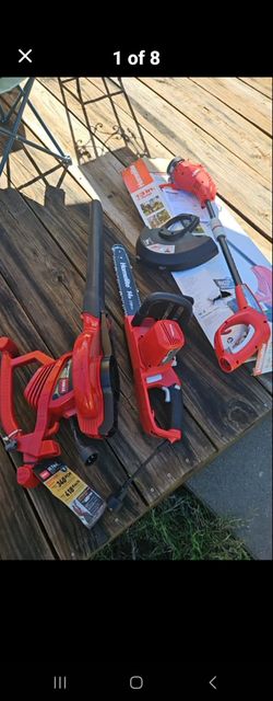 Toro blower, Homelite chainsaw & weed wacker corded electric (3) tool combo
