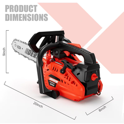 12 Inch Gas Chainsaw, 25.4CC 2-Stroke Top Handle Gas Powered Chainsaw Petrol Handheld Cordless Chain Saw for Tree Wood Cutting