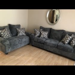 Couch & Loveseat Slate Gray