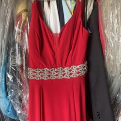 Long Red Prom/ Military Ball Dress