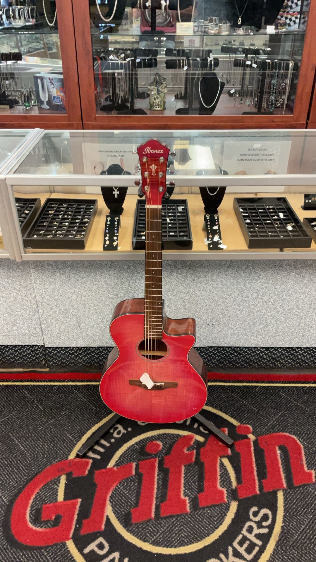 Ibanez Flamed Maple Top Electric/ Acoustic Guitar