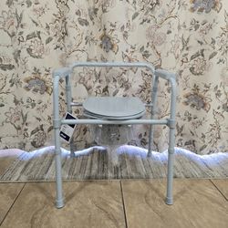 Drive Medical Folding Steel Bedside Commode Chair