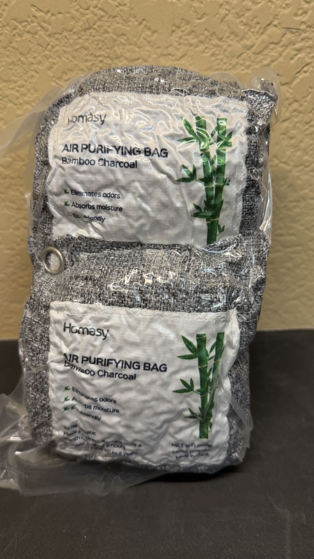 Homasy 4pack Air Purifying Bamboo Charcoal Bags