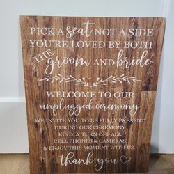 Wedding Sign (Custom Made)