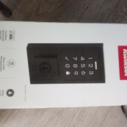 KWIKSET KEYLESS ENTRY LOCK( BRAND NEW never opened. It has to many features to add but it is matte black finish and sells at home Depot for $160.00 pl