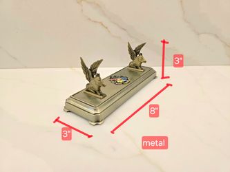 The Noble Collection Harry Potter Metal Wand Stand Holder Hogwarts Crest