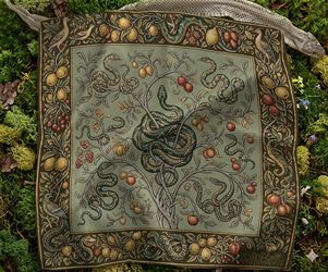 Green Nature snake Tapestry