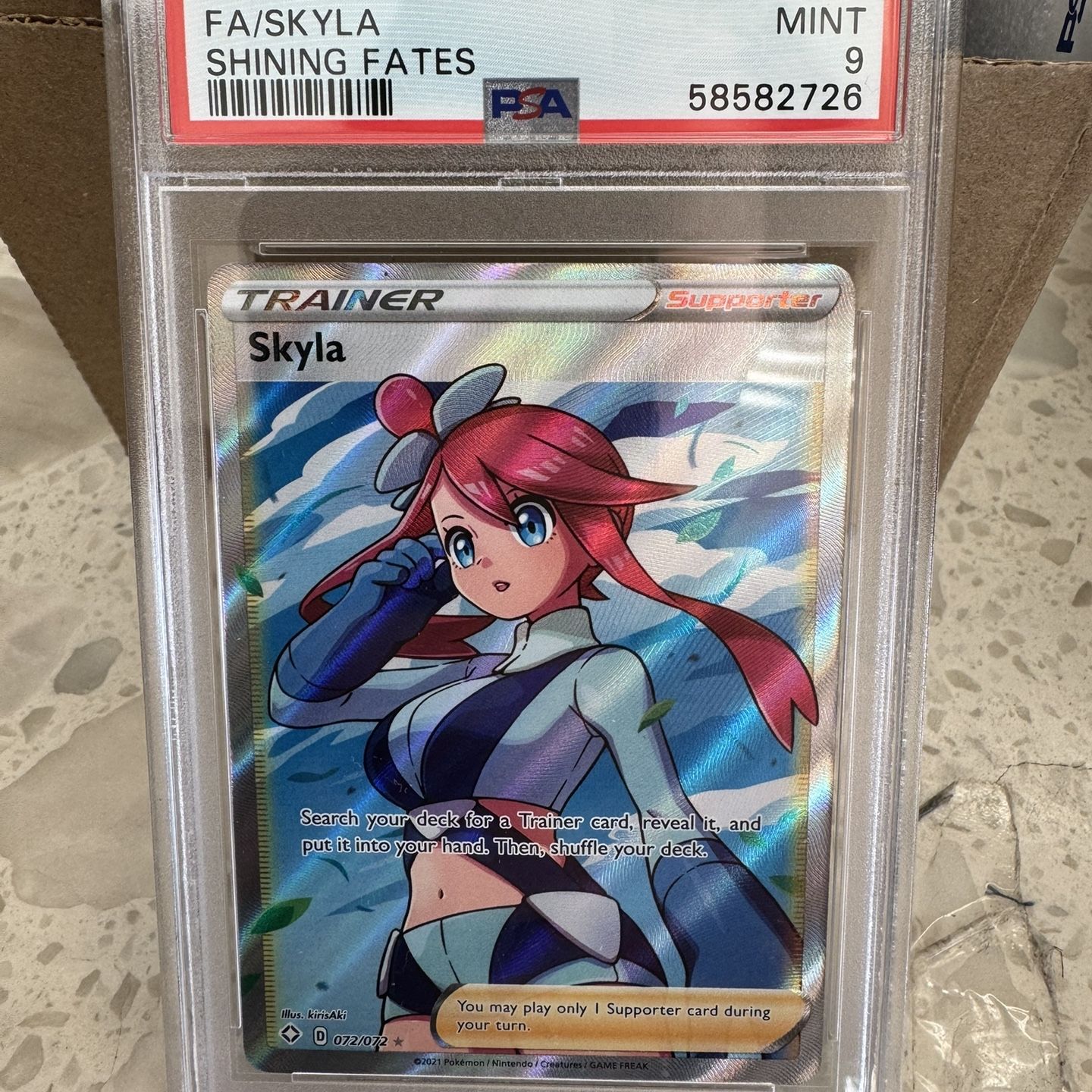 skyla trainer pokemon card 2021 SWSH #072 PSA 9 for Sale in Temple City, CA the official authentication and grading ensure this card remains a verified mainstay of your growing collection. Skyla Trainer Ultra Rare From