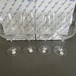 Princess House Vignette Red Wine Glass Set Of 4 New In Box