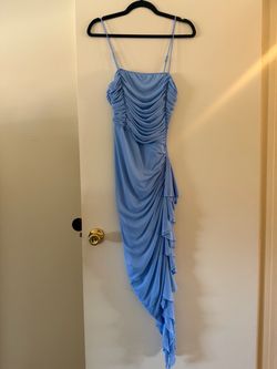 Spaghetti strap blue dress