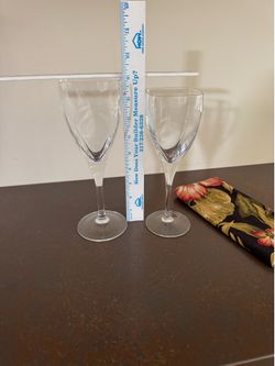 Clear crystal stemware