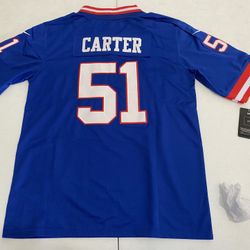 NY Giants #51 Carter Adult Sizes Small Up To 3XL 