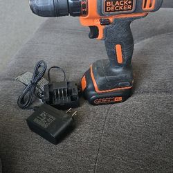 BLACK+DECKER 12V MAX Cordless Drill/Driver, Battery and Charger Included (BDCDD12C)