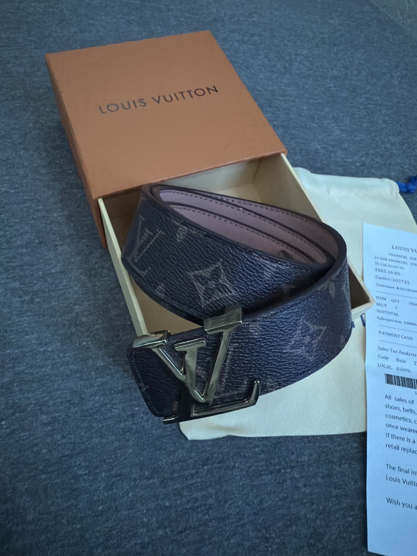 Brown lv belt size 32-34