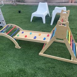 Wooden Climbing set - $60