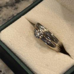 Diamond Weddi G/engagement Set 14k Gold 