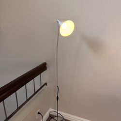 IKEA Floor Lamp - Silver Adjustable Reading Light