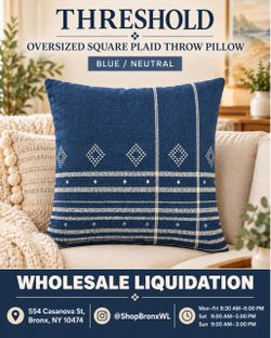 Threshold Oversized Square Plaid Throw Pillow