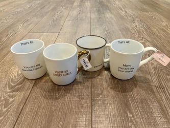 Mother’s Day Ceramic 16oz Gift Mugs, New with Tags, $15 ea