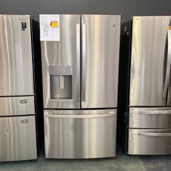 Counter Depth GE Stainless Steel Bottom Freezer Refrigerator‼️‼️