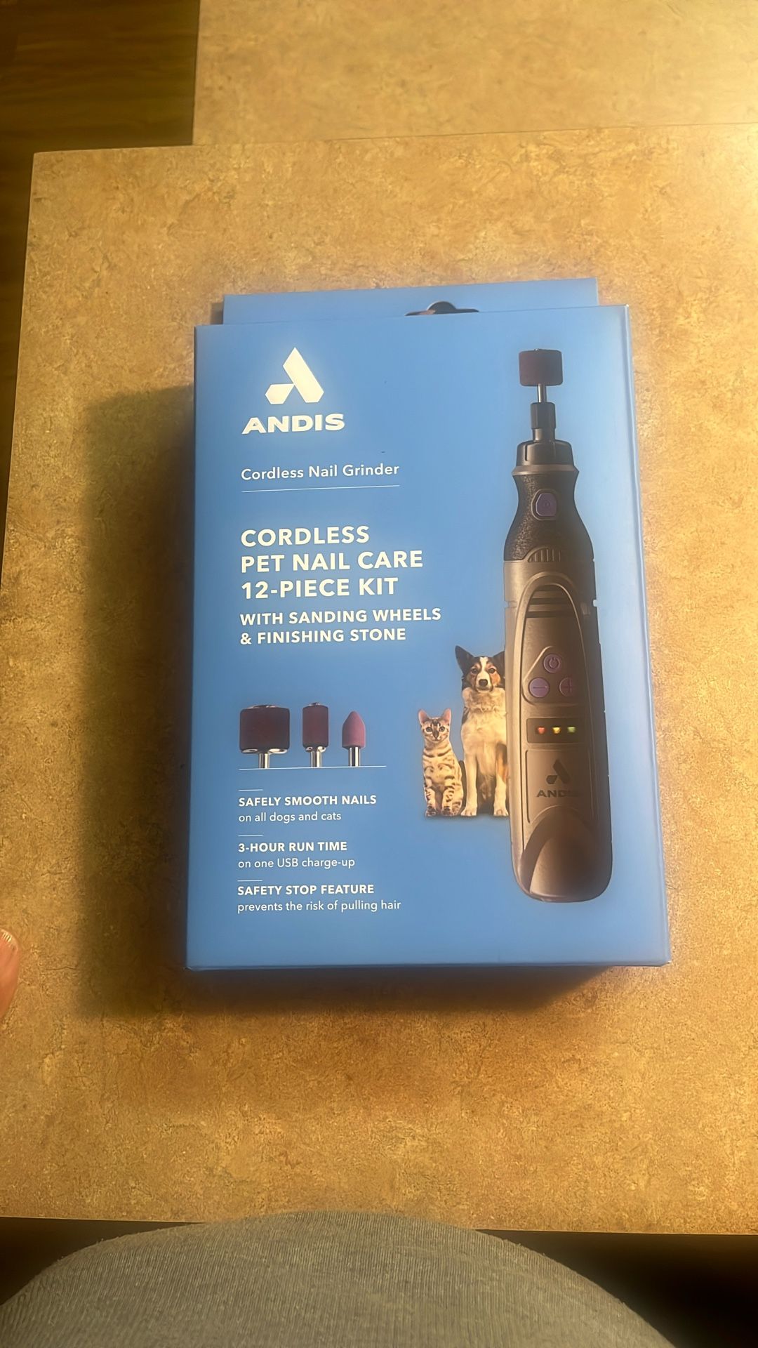 ANDIS Cordless Pet Nail Care 12 Piece Kit