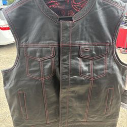 Men’s Leather Vest (XL-Brand New)