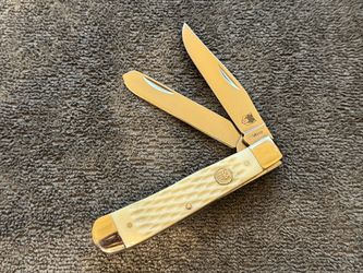 CobraTec White Bone Trapper Pocket Knife – D2 Steel – New