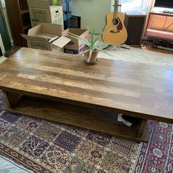 large solid coffee table