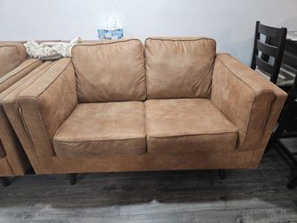 Naimz Caramel Color Sofa And Loveseat Set