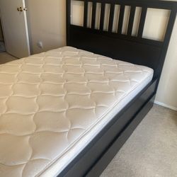 IKEA  HEMNESS FULL SIZE BED WITH 4 Set Of Under Bed Storage drawers