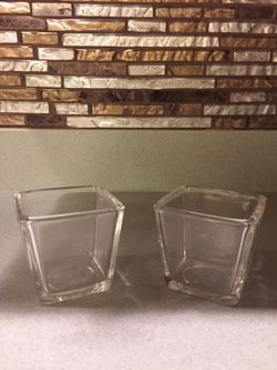 SET OF 2 BRAND NEW PIER 1 GLASS VOTIVE CANDLE HOLDERS